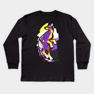 Nonbinary Thylacine Kids Long Sleeve T-Shirt